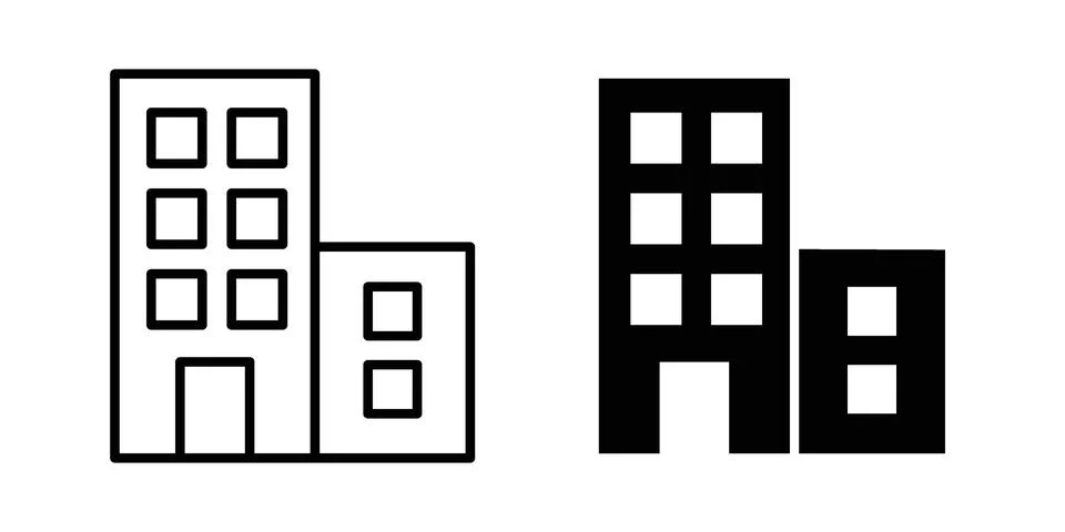 Office buildings icon vector design illustrations Stock Illustration