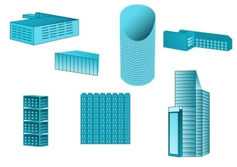 Office buildings Stock Illustration
