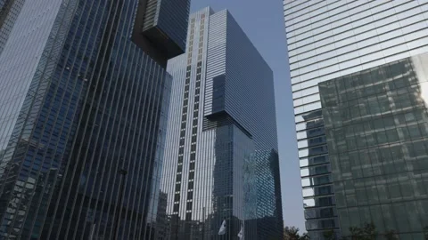 Office Buildings of Samsung Electronics Headquarters HQ in Gangnam Vídeo Stock 169829375