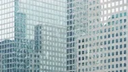 Office Buildings In Snowfall Stock Footage