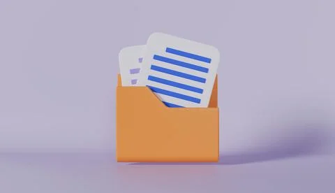 Office business element with folder icon concept Stock Photos