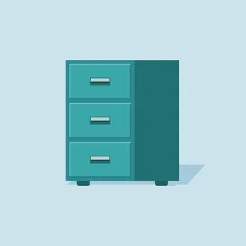 Office cabinet icon in flat style. Furniture storage vector illustration on.. Stock-Illustration