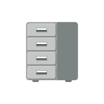 Office cabinet icon in flat style. Furniture storage vector illustration on.. Stock-Illustration