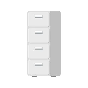 Office cabinet icon in flat style. Furniture storage vector illustration on.. Stock-Illustration