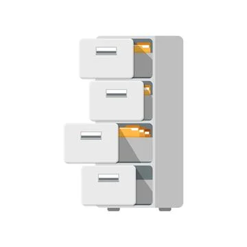 Office cabinet icon in flat style. Furniture storage vector illustration on.. Stock-Illustration