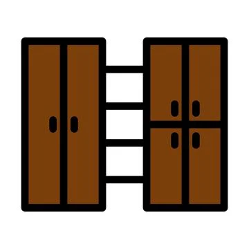 Office Cabinet Icon Stock Illustration