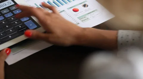 Office Calculations Stock Footage 33193230
