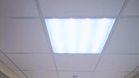 Office ceiling. Fast movement along the hospital corridor Stock Footage 101904248