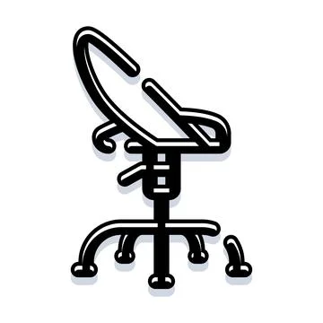 Office chair breaking down icon illustration Stock Illustration
