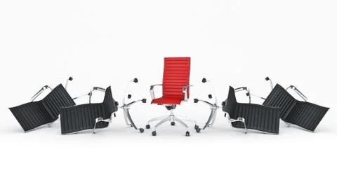 Office chair concept . 3d rendering Stock Illustration