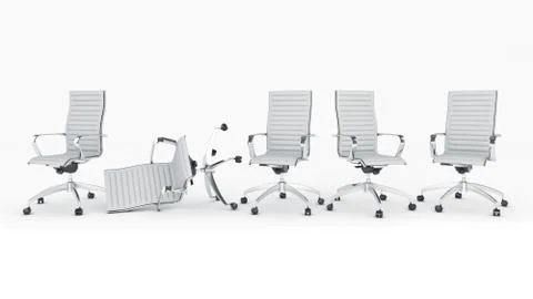 Office chair concept . 3d rendering Stock Illustration