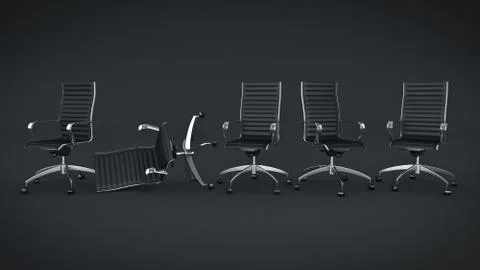 Office chair concept . 3d rendering Stock Illustration