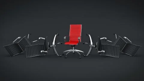Office chair concept . 3d rendering Stock Illustration
