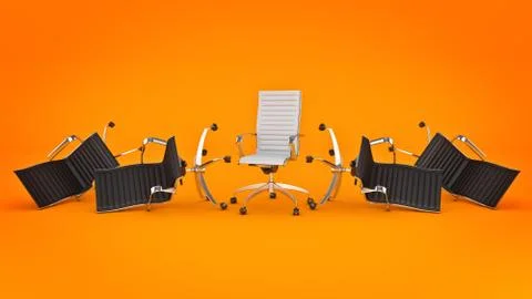 Office chair concept . 3d rendering Stock Illustration
