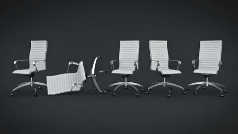 Office chair concept . 3d rendering Stock Illustration
