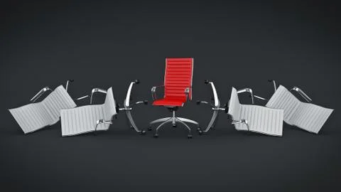 Office chair concept . 3d rendering Stock Illustration