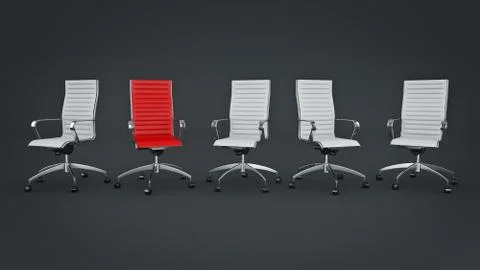 Office chair concept . 3d rendering Illustrazione stock