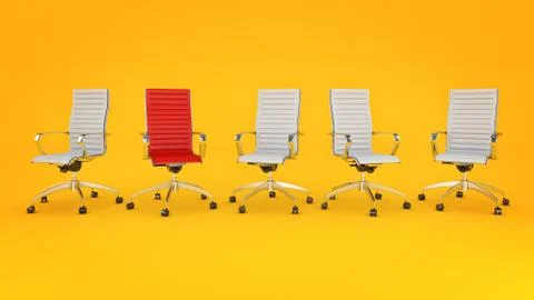 Office chair concept . 3d rendering Stock Illustration