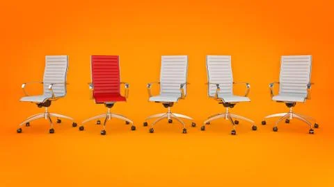 Office chair concept . 3d rendering Stock Illustration