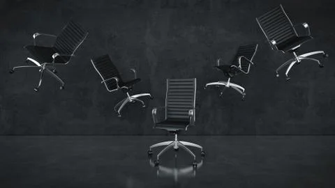 Office chair concept . 3d rendering Stock Illustration