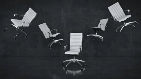 Office chair concept . 3d rendering Stock Illustration