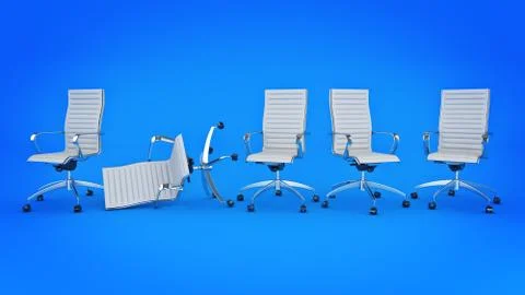 Office chair concept . 3d rendering Stock Illustration