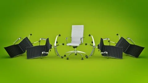 Office chair concept . 3d rendering Stock Illustration