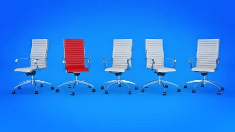 Office chair concept . 3d rendering Stock Illustration