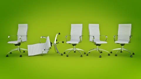 Office chair concept . 3d rendering Stock Illustration