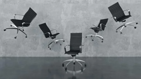 Office chair concept . 3d rendering Stock Illustration