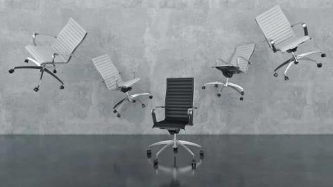 Office chair concept . 3d rendering Stock Illustration