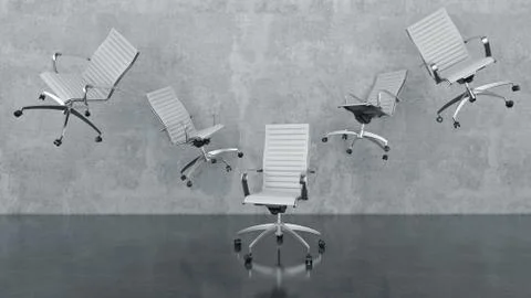 Office chair concept . 3d rendering Stock Illustration