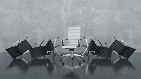 Office chair concept . 3d rendering Stock Illustration