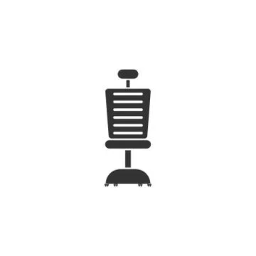 Office chair icon flat Stock Illustration