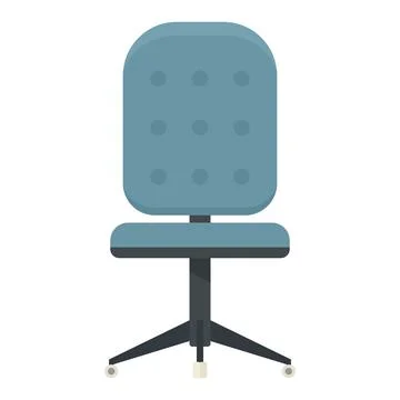 Office chair icon flat isolated vector Stock Illustration