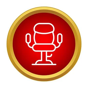 Office chair icon representing remote work and business Stock Illustration