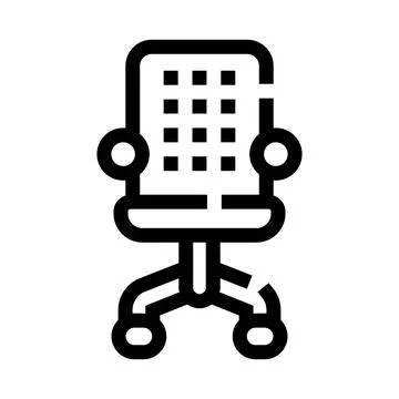 Office chair icon representing remote work and business Stock Illustration