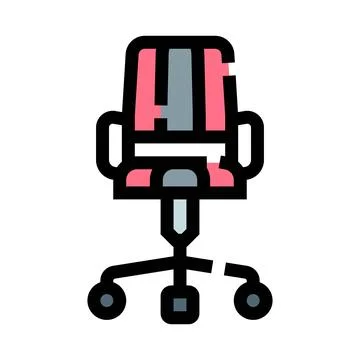 Office chair icon representing remote work and business Stock Illustration