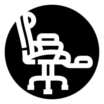 Office chair icon representing work and business concept 스톡 일러스트