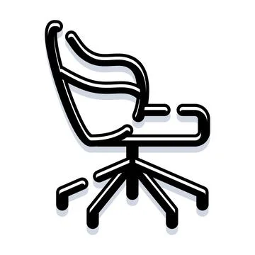 Office chair icon representing work and business concept 스톡 일러스트