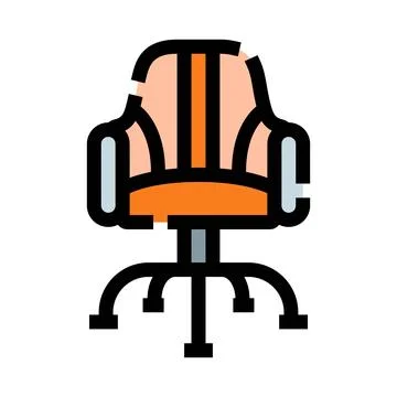 Office chair icon representing work and comfort 스톡 일러스트