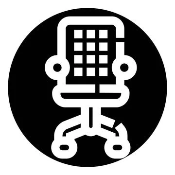 Office chair icon representing workplace comfort and professionalism Ilustração Stock