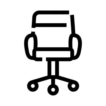 Office chair icon representing workplace and comfort Stock Illustration