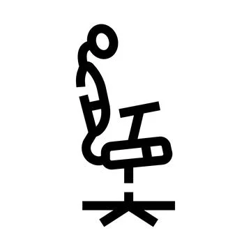 Office chair icon representing workspace comfort and design Stock Illustration
