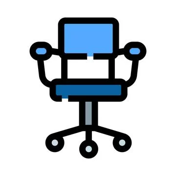 Office chair icon representing workspace and comfort Stockillustratie