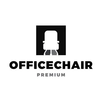 Office Chair Icon Vector Logo Template Illustration Design Stock Illustration