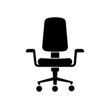 Office Chair Icon Vector Template Flat Design on background Stock Illustration