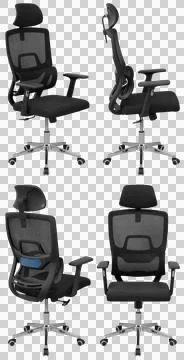 Office chair isolated, transparent background, furniture PNG Stock Photos