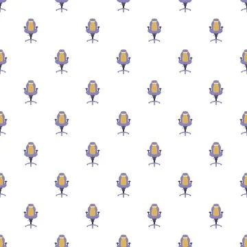 Office chair pattern creating modern workspace background Stock Illustration