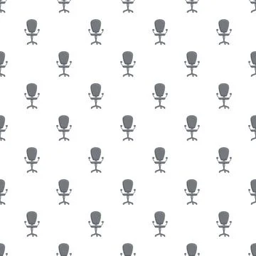 Office chair pattern creating seamless vector background Stock Illustration
